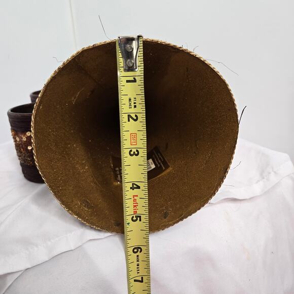 Home for the Holidays EUC Christmas tree candle set vintage 2005 brown gold - Picture 11 of 14